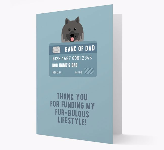 'Bank of Dad' - Personalised {breedFullName} Card